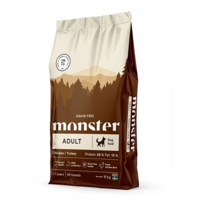 Monster Pet Food Monster Adult Grain Free Kana&Kalkkuna (12 kg)