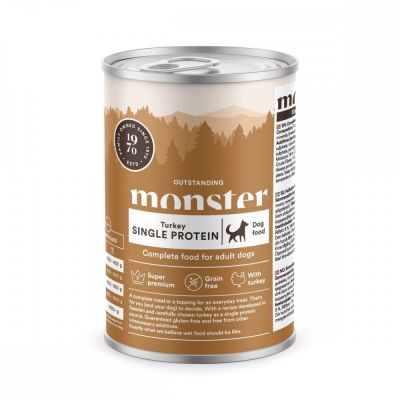 Monster Pet Food Monster Dog Adult Single Kalkkuna 400g