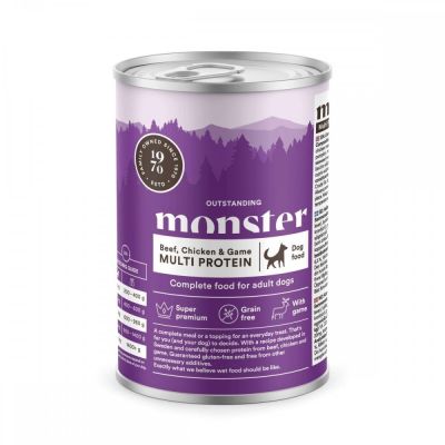 Monster Pet Food Monster Dog Nauta-kana-riista 400g