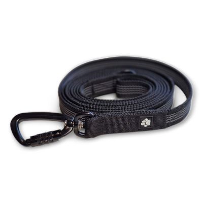 Salmiakkitassu Grip-talutin Twistlock-lukolla 250 cm, musta