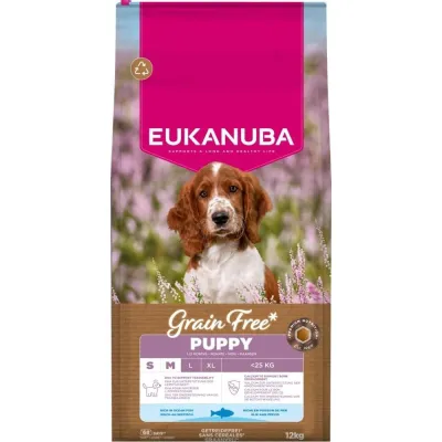 Eukanuba Grain Free Puppy Small & Medium Breed Ocean Fish (12 kg), kuva 1 / 1