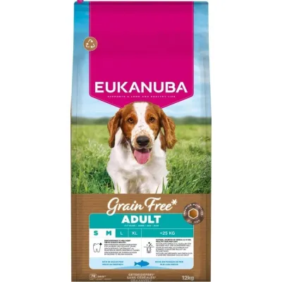 Eukanuba Grain Free Adult Small & Medium Breed Ocean Fish (12 kg), kuva 1 / 1
