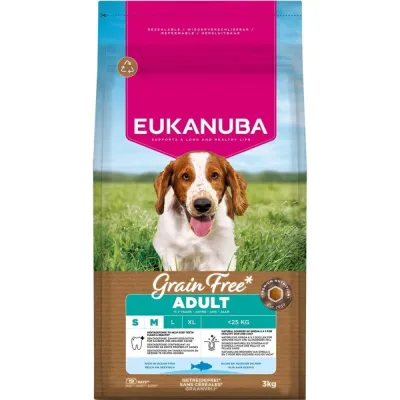Eukanuba Grain Free Adult Small & Medium Breed Ocean Fish (3 kg), kuva 1 / 1