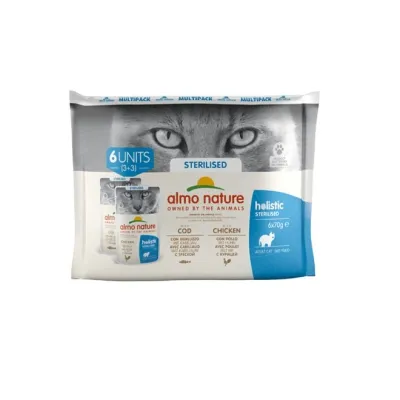 Almo Nature Holistic cat sterilised 6x70g, kuva 1 / 1