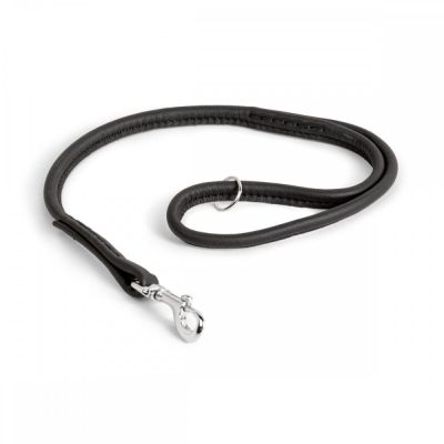 Nahkainen näyttelyhihna Show Dog, 60 cm (Musta)