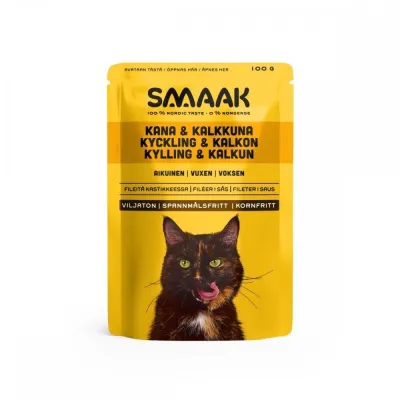 SMAAK kana & kalkkuna kissalle 100g, kuva 1 / 1