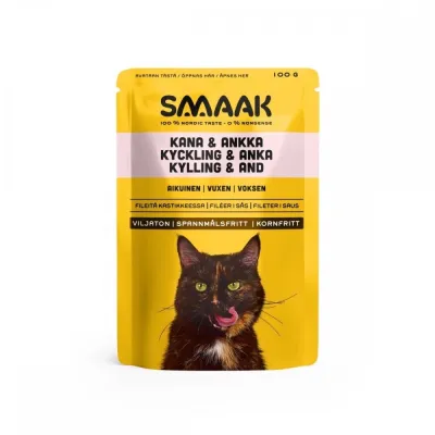 SMAAK kana & ankka kissalle 100g, kuva 1 / 1