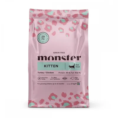 Monster Pet Food Monster Cat Grain Free Kitten Kalkkuna & Kana (2 kg), kuva 1 / 1