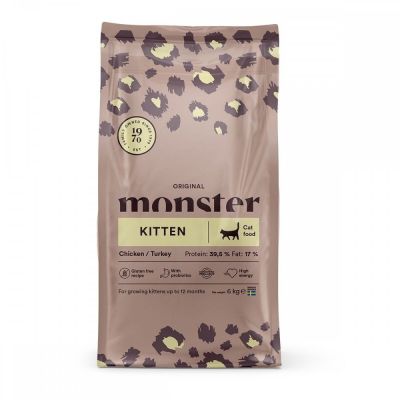 Monster Pet Food Monster Cat Kitten Kana & Kalkkuna (6 kg)