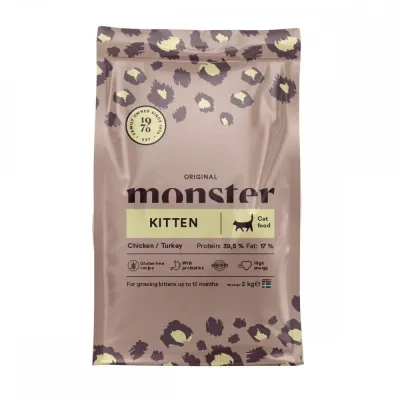 Monster Pet Food Monster Cat Kitten Kana & Kalkkuna (2 kg), kuva 1 / 1