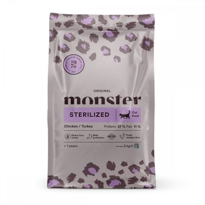 Monster Pet Food Monster Cat Sterilized Kana & Kalkkuna (2 kg)