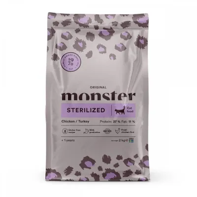 Monster Pet Food Monster Cat Sterilized Kana & Kalkkuna (2 kg), kuva 1 / 1
