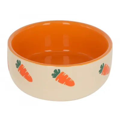 Kerbl keraaminen kuppi pieneläimille, oranssi/beige (250 ml)
