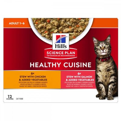 Hill's Science Plan Feline Adult Healthy Cuisine Chicken & Salmon 12x80 g