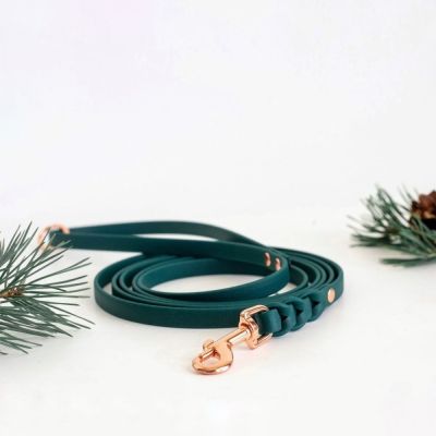 Tyylivoitto Braid hihna, smaragdi/ruusukulta (9mm x 200cm)