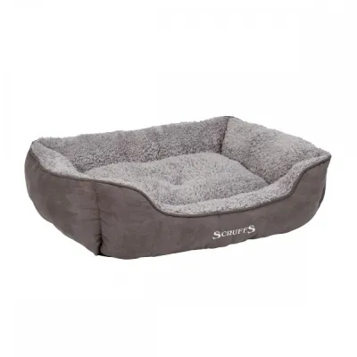 Koiran reunallinen peti Scruffs Cosy, harmaa (L)
