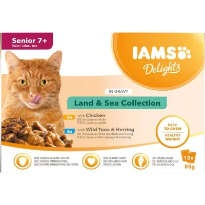 Iams Delights Senior Gravy Multipack 12 x 85 g
