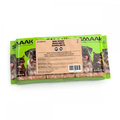SMAAK jauhettu raaka siansydän, 3 x 200 g (3 x 200 g), kuva 1 / 1