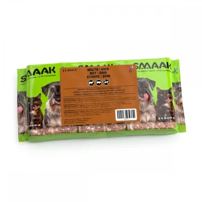 SMAAK sika-nautajauheliha koiralle 3 x 200 g (3 x 200 g), kuva 1 / 1