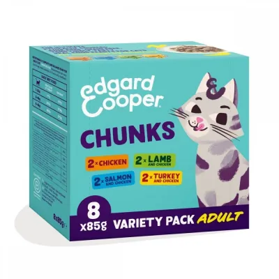 Edgard&Cooper Cat multipack paloja kastikkeessa 8x85g, kuva 1 / 1