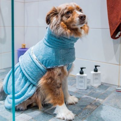 Koiran kylpytakki Topline harmaa (35 cm)