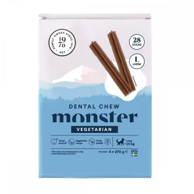 Monster Pet Food Monster Dog Dental Chew Vegetarian Large (28-pack), kuva 1 / 1