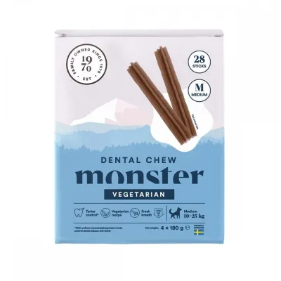 Monster Pet Food Monster Dog Dental Chew Vegetarian Medium (28-pack), kuva 1 / 1