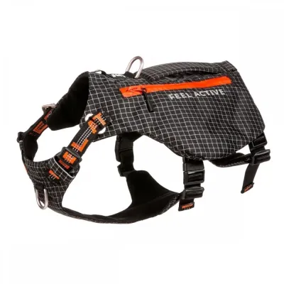 Feel Active Trekbag -koiran valjaat, musta (m/l), kuva 1 / 1
