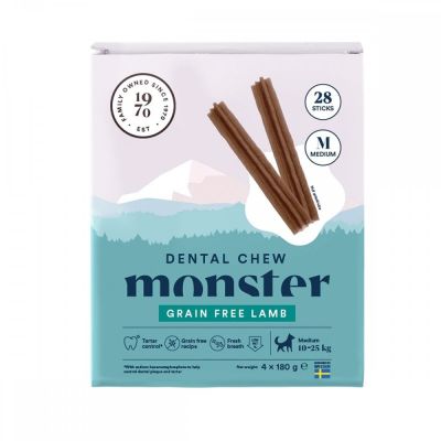 Monster Pet Food Monster Dog Dental Chew Lamb Medium (28-pack)