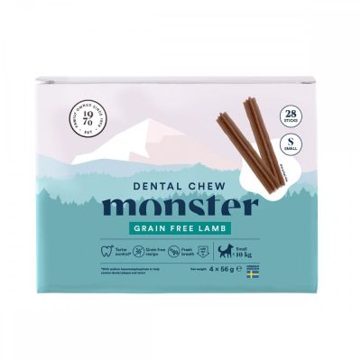 Monster Pet Food Monster Dog Dental Chew Lamb Small (28-pack)