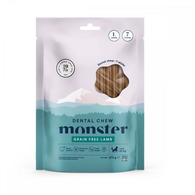 Monster Pet Food Monster Dog Dental Chew Lamb Large (7-pack)