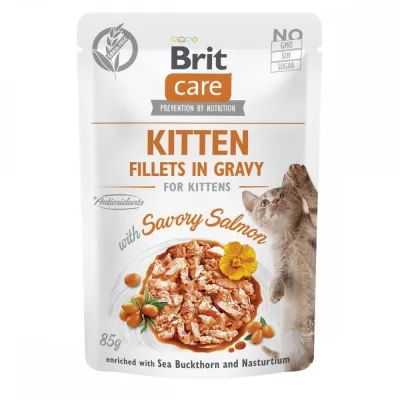 Brit Care Cat Kitten lohi kastikkeessa 85 g, kuva 1 / 1