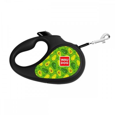 Collar WAUDOG kelatalutin Avokado, heijastava nauha 5m (M)