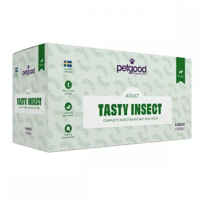 Petgood hyönteispohjainen koiran märkäruoka 6 x 300 g