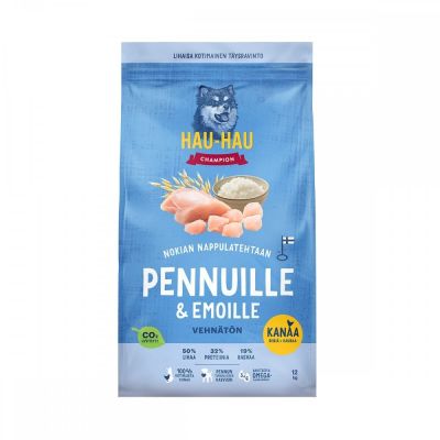 Hau-Hau Champion Kana riisi ja kaura pennuille (12 kg)