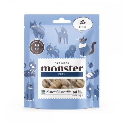 Monster Pet Food Monster Cat Bites kala 50g, kuva 1 / 1
