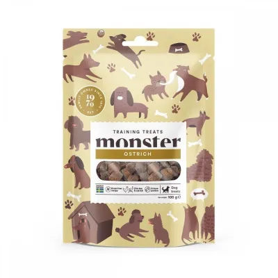Monster Pet Food Monster Dog Training Treats kana & strutsi 100g, kuva 1 / 1