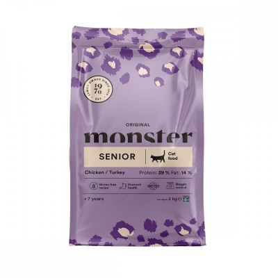 Monster Pet Food Monster Cat Original Senior kana-kalkkuna (2 kg)