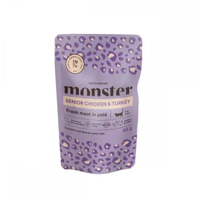 Monster Pet Food Monster Cat Senior kana-kalkkuna 85 g, kuva 1 / 1