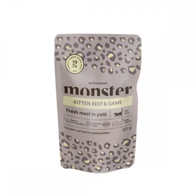 Monster Pet Food Monster Cat Kitten nauta-riista 85 g, kuva 1 / 1