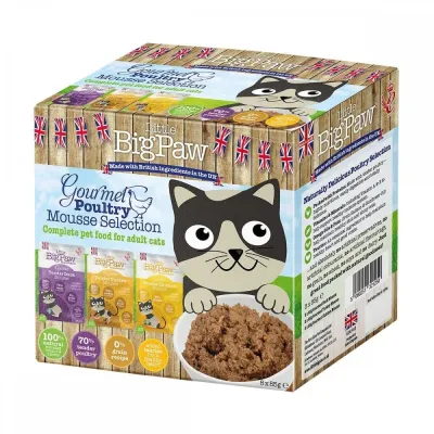 Little BigPaw Gourmet Poultry Mousse Selection 8x85g, kuva 1 / 1