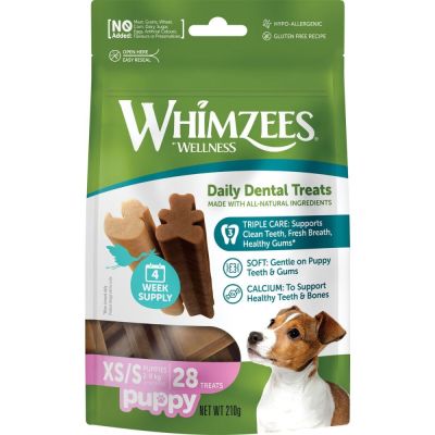Purutikku pennulle Whimzees XS/S 28 kpl (28-pack)