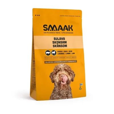 SMAAK viljaton possu-lammas aikuiselle koiralle (2 kg), kuva 1 / 1