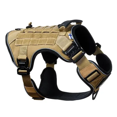 Cerberos Tactical koiran valjaat, Desert Brown (M)