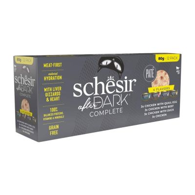 Schesir After Dark Pate Variety Pack 12 x 80 g