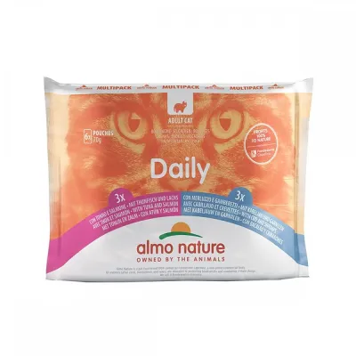 Almo Nature Multipack tonnikala & lohi - turska & katkarapu 6x70g, kuva 1 / 1