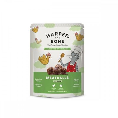 Harper and Bone Harper & Bone Cat Adult Meatballs Flavours of the Farm 85 g
