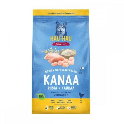 Hau-Hau Champion Kanaa, riisiä ja kauraa (9 kg)