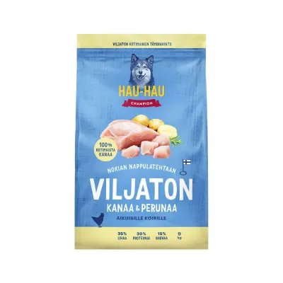 Hau-Hau Champion Viljaton Kanaa ja Perunaa 9 kg
