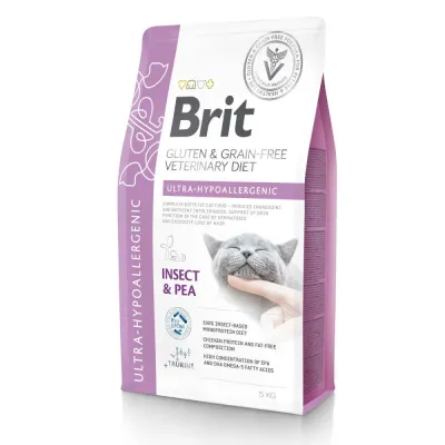 Brit Veterinary Diet Cat Grain Free Ultra Hypoallergenic Insect & Pea (5 kg)